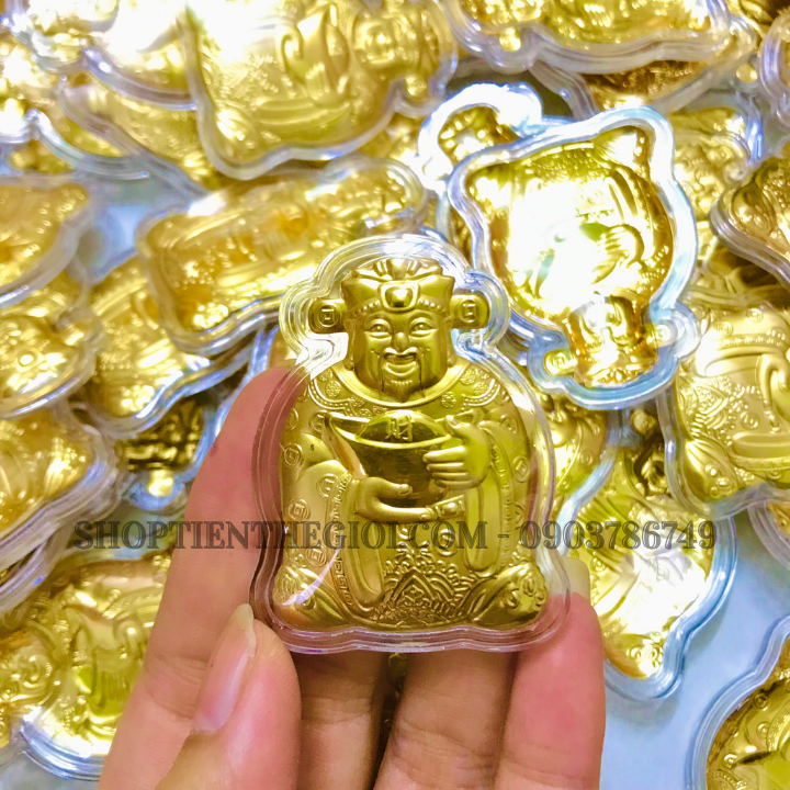 Combo 20 Ông Thần Tài Mạ Vàng Tặng Túi Gấm Lộc - SP005489